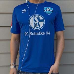 FC Schalke 04 Umbro Bundesliga Soccer Jersey, Blue, Men's Size Medium